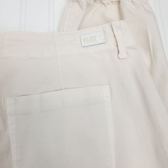 PAIGE Pleated Mayslie Double Button Skinny Jeans Size 32 - Picture 8 of 13